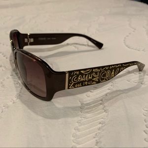 Coach sunglasses brown and gold